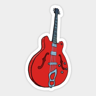 Electro-acoustic bass guitar Sticker